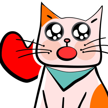 cat, illustration, kitten, 猫，插画
