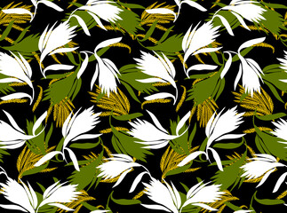 Seamless flowers pattern, floral print.
