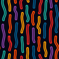 Brushstrokes motif geometric print. Paint brush smears seamless pattern. Freehand grunge design background. Trendy handdrawn modern simple geo ornament