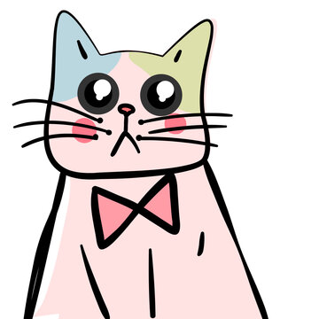 cat, illustration, kitten, 猫，插画