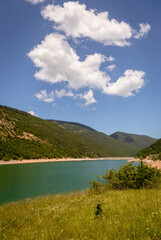 Lake Fiastra, a fantastic landscape, bathed by water