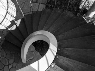 stair snail in spiral