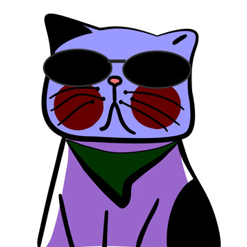 cat, illustration, kitten, 猫，插画