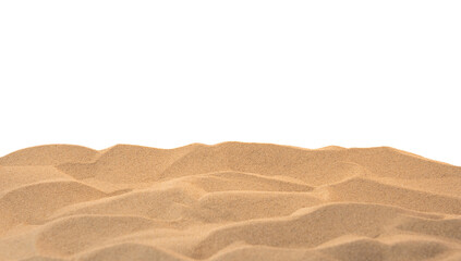 Sand dunes isolated on white background