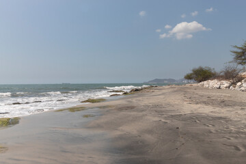 Santa Marta Colombia lonely beach at midday