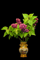 Purple Lilac Branch Vase 01