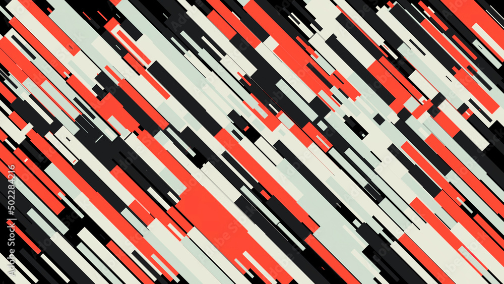 Aufkleber abstract animation of colorful line patterns moving diagonally on the black background. animation. a