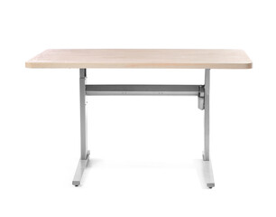 Standing desk on white background