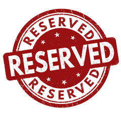 Reserved grunge rubber stamp