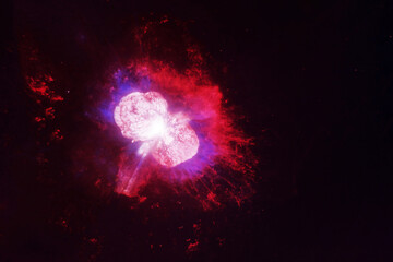 Red space nebula. Elements of this image furnished by NASA