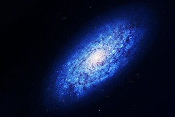 Beautiful blue space nebula. Elements of this image furnished by NASA