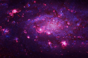 Beautiful purple galaxy. Elements of this image furnished by NASA