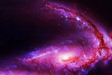 Fototapeta na wymiar Beautiful purple galaxy. Elements of this image furnished by NASA