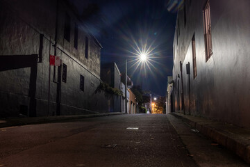 old alley at night