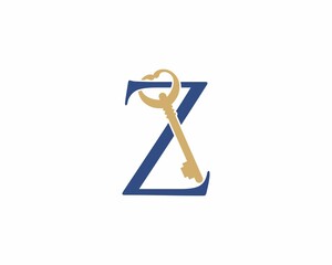 Letter Z With old Key Logo Vector 001
