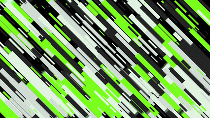 Abstract geometric pattern. Animation. Abstract animation of colorful line patterns moving diagonally on the black background.