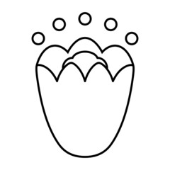 Isolated outline of a flower Vector illustration