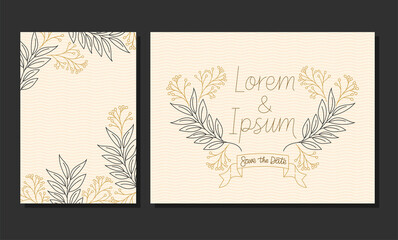 wedding invitation with flowers