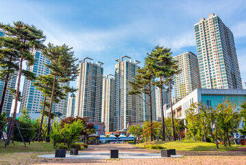 아산 지중해마을 주변 고층 아파트
