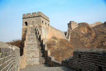 China great wall with blue sky