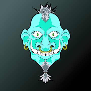 Mascot logo de  cabeza de ogro