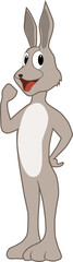 Cartoon of a friendly bunny
