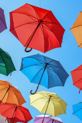 colorful umbrellas of the sky