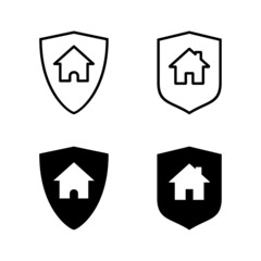 Obraz premium house insurance icons vector. house protection sign and symbol