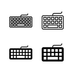 Keyboard icons vector. keyboard sign and symbol