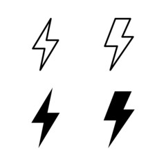 Lightning icons vector. electric sign and symbol. power icon. energy sign