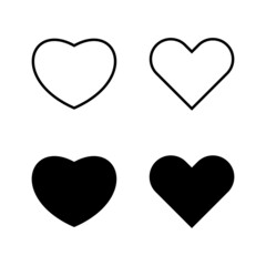 Love icons vector. Heart sign and symbol. Like icon vector.