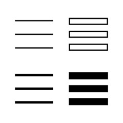 Menu Icons vector. web menu sign and symbol. hamburger menu symbol