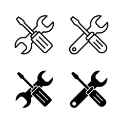 Repair tools icons vector. tool sign and symbol. vectorting icon. Wrench and screwdriver. Service