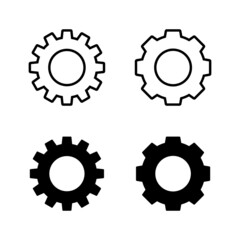 Setting Icons vector. Cog sign and symbol. Gear Sign