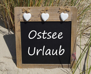 Ostsee Urlaub - Kreidetafel 