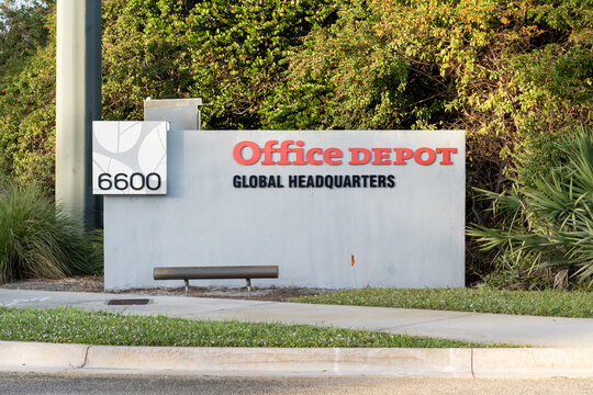  
Boca Raton, Florida, USA - January 2, 2022: Office Depot headquarters in Boca Raton, Florida, USA. The ODP Corporation is an American office supply holding company. 
