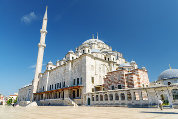 Awesome view of the Fatih Mosque in Istanbul, Turkey