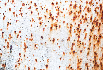 Panoramic grunge rusted metal texture, rust and oxidized metal background. Old metal iron panel.