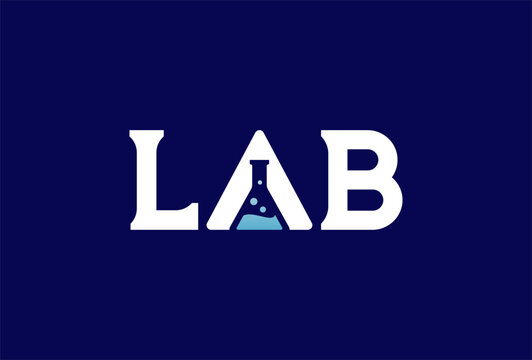 Lab text typography logo design inspiration vector illustration