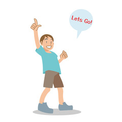 天を指差す子供