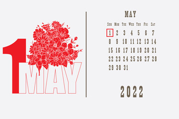 Calendar page May Day