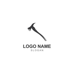 Fototapeta premium Axe logo/hatchet logo with concept design vector illustration template.