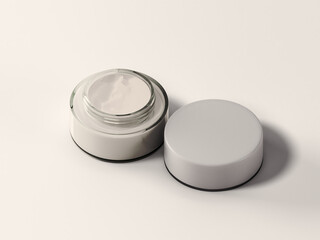 Cream Jar Mockup 3d Branding
