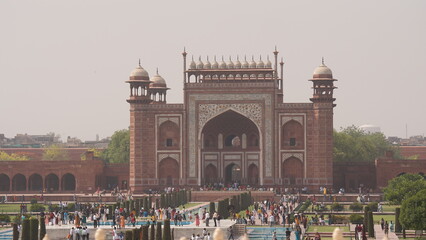 Entry gate of Taj Mahal complex , Taj Mahal is famous for Own beauty and one of the wonders of the...
