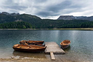 wooden boats in Durmitor 