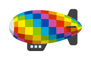 Colorful airship ( blimp ) vector illustration © barks