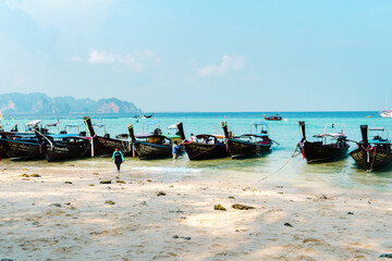 beach on a tropical island in the afternoon