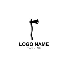 Axe logo/hatchet logo with concept design vector illustration template.