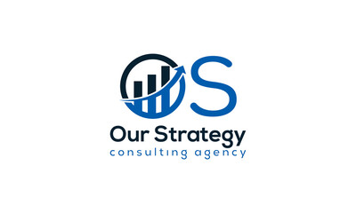 strategy consulting logo design vector templet, 