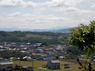 高い場所から撮影した景色
